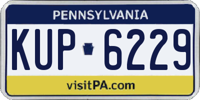 PA license plate KUP6229