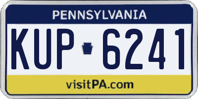 PA license plate KUP6241