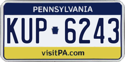 PA license plate KUP6243