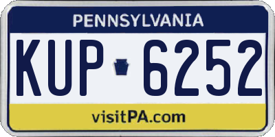 PA license plate KUP6252