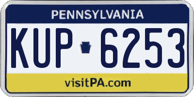 PA license plate KUP6253