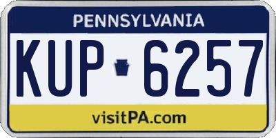 PA license plate KUP6257