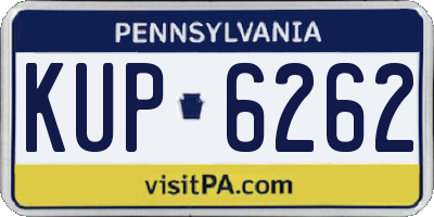 PA license plate KUP6262