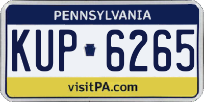PA license plate KUP6265