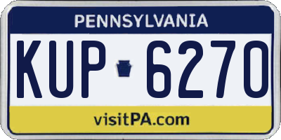 PA license plate KUP6270