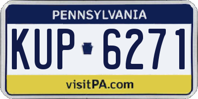 PA license plate KUP6271
