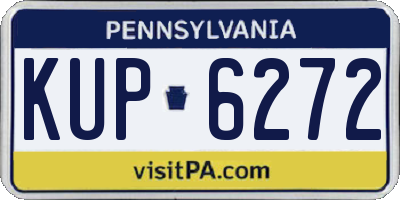 PA license plate KUP6272