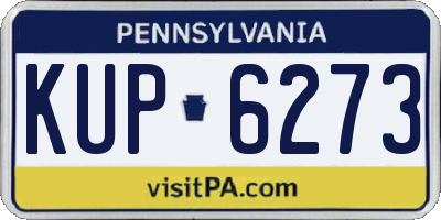 PA license plate KUP6273