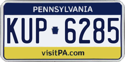 PA license plate KUP6285