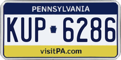 PA license plate KUP6286