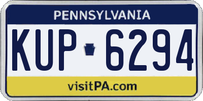 PA license plate KUP6294