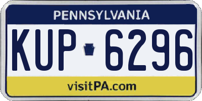 PA license plate KUP6296