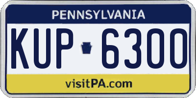 PA license plate KUP6300