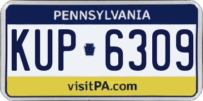 PA license plate KUP6309