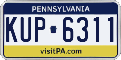 PA license plate KUP6311