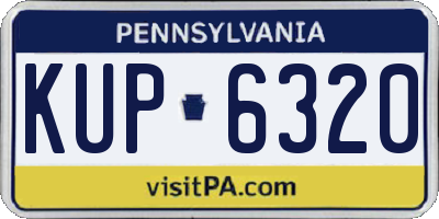 PA license plate KUP6320