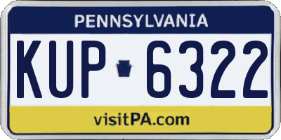 PA license plate KUP6322