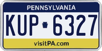 PA license plate KUP6327