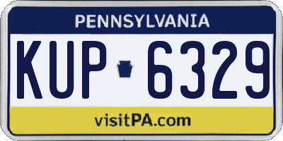 PA license plate KUP6329