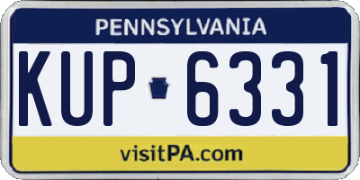PA license plate KUP6331