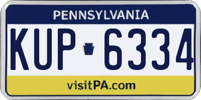 PA license plate KUP6334