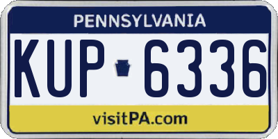 PA license plate KUP6336