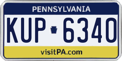 PA license plate KUP6340