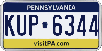PA license plate KUP6344