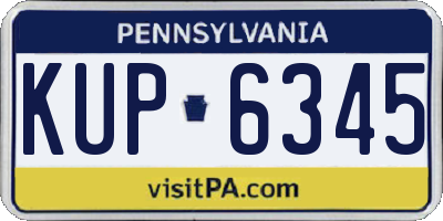 PA license plate KUP6345