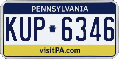 PA license plate KUP6346