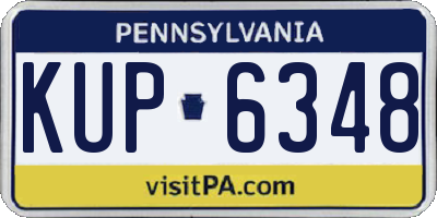PA license plate KUP6348