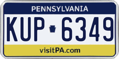 PA license plate KUP6349