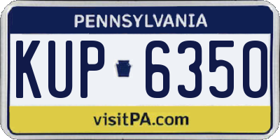 PA license plate KUP6350
