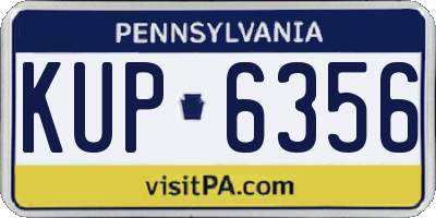 PA license plate KUP6356