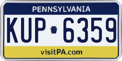 PA license plate KUP6359
