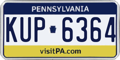 PA license plate KUP6364