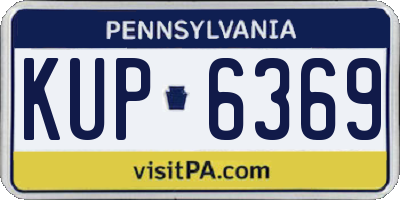 PA license plate KUP6369