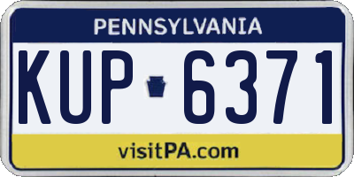 PA license plate KUP6371