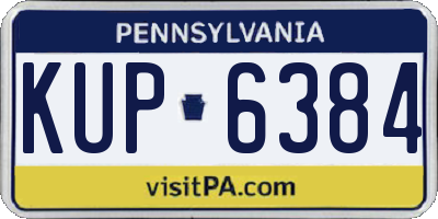 PA license plate KUP6384