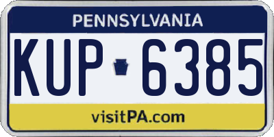 PA license plate KUP6385