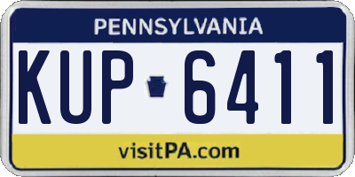 PA license plate KUP6411