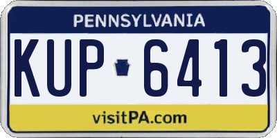 PA license plate KUP6413