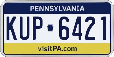 PA license plate KUP6421
