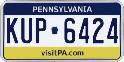 PA license plate KUP6424