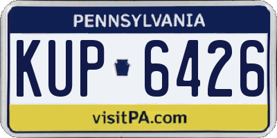 PA license plate KUP6426