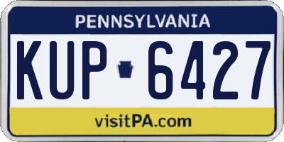 PA license plate KUP6427