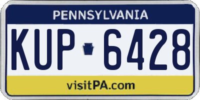 PA license plate KUP6428