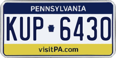 PA license plate KUP6430
