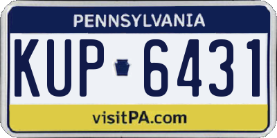PA license plate KUP6431