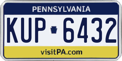 PA license plate KUP6432